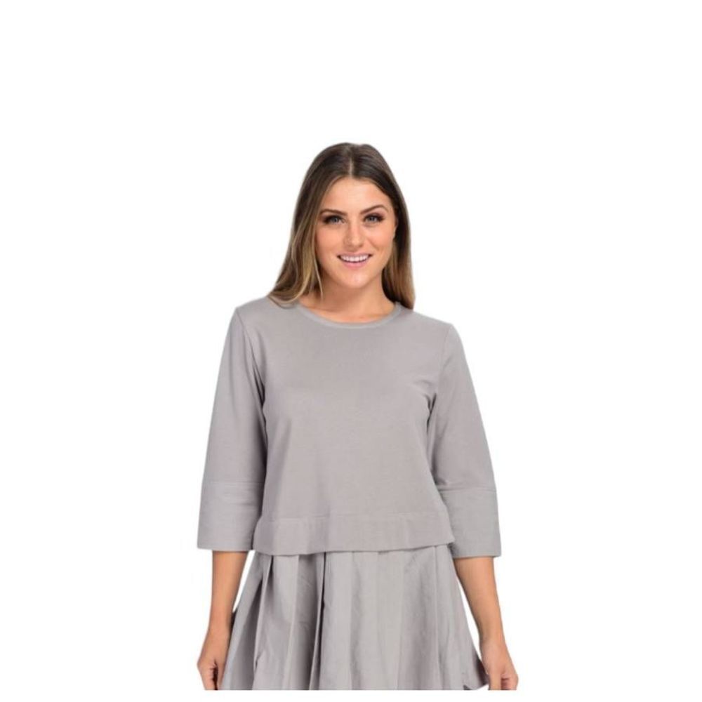 Gramercy 22 Gray Peplum Pullover Top sz XL‎